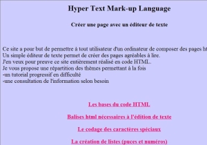 site Internet: Tutorial HTML